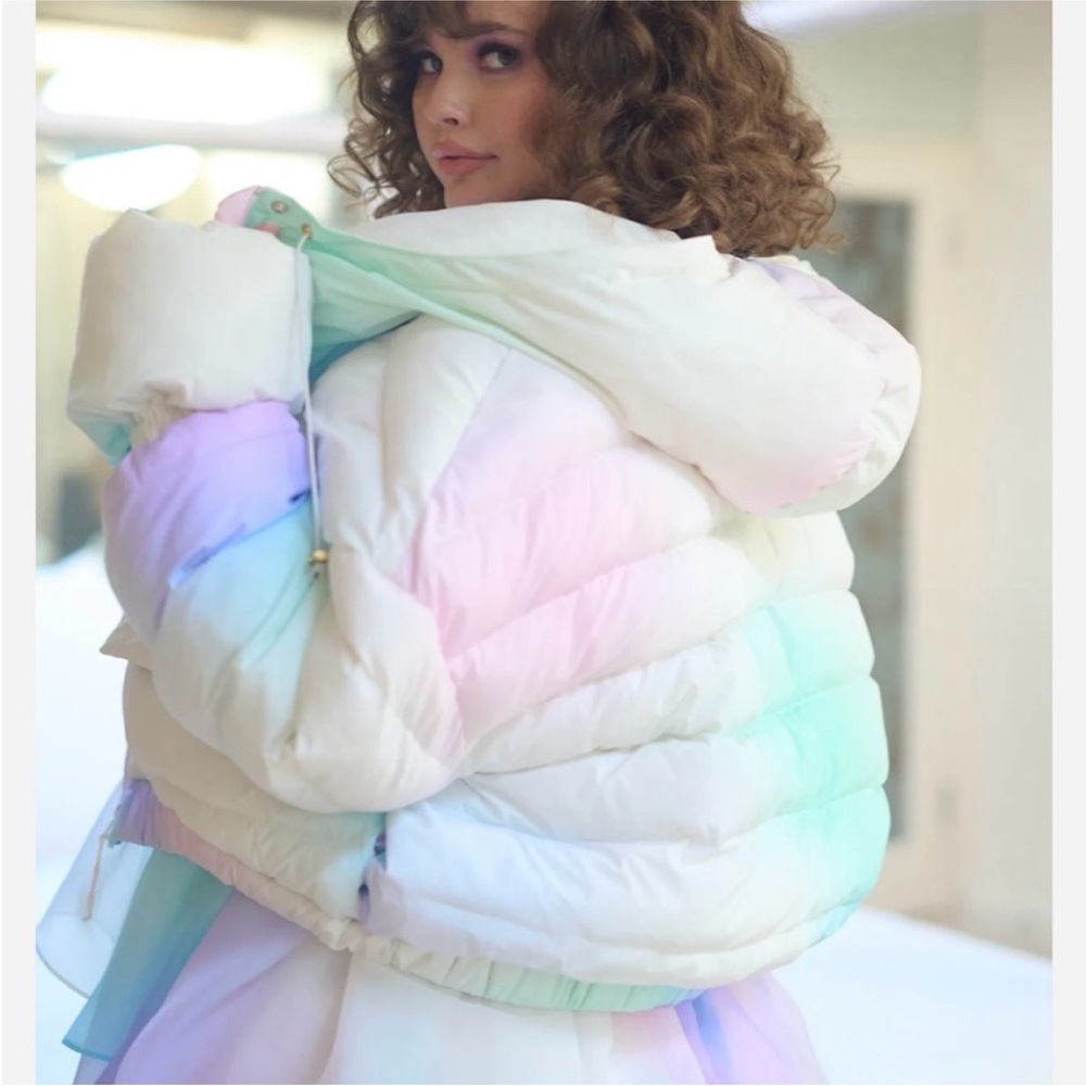NWT Selkie The Pony Hooded Puffer Jacket in Rainbow size 6X